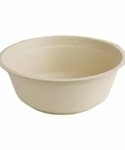 Fiesta Compostable Bagasse Round Bowls Natural Colour (Pack Of 50)