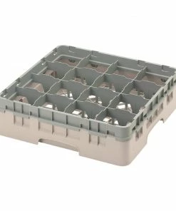 Cambro Camrack Beige 16 Compartments Max Glass Height 114mm