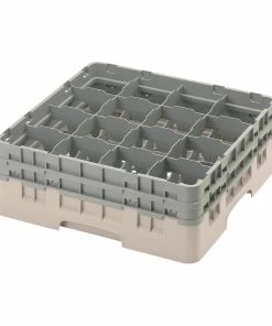 Cambro Camrack Beige 16 Compartments Max Glass Height 155mm