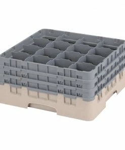 Cambro Camrack Beige 16 Compartments Max Glass Height 196mm