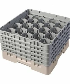Cambro Camrack Beige 20 Compartments Max Glass Height 257mm