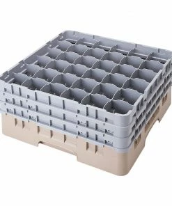 Cambro Camrack Beige 36 Compartments Max Glass Height 196mm