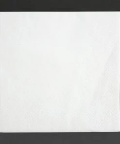 Fiesta Recyclable Cocktail Napkin White 24x24cm 2ply 1/4 Fold (Pack Of 4000)