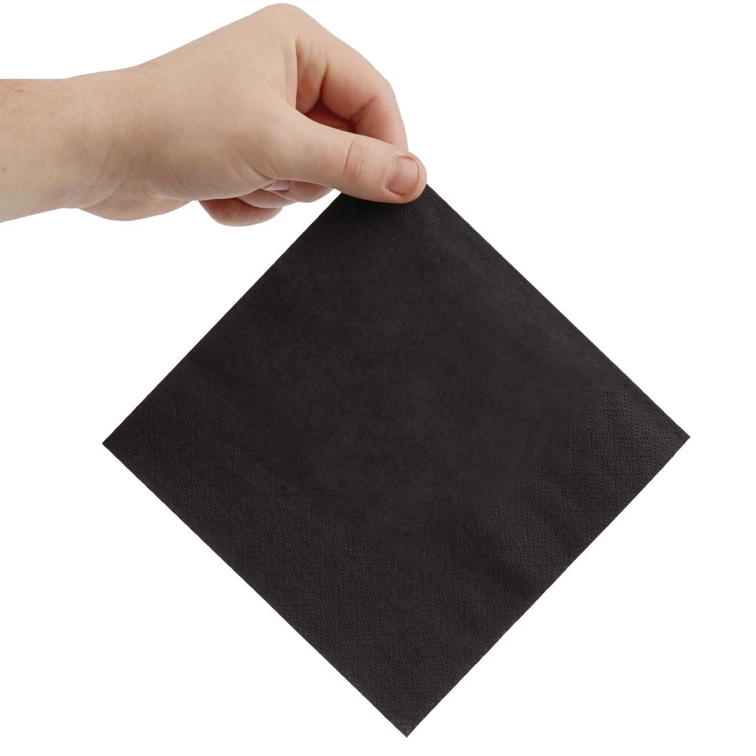 Fiesta Recyclable Lunch Napkin Black 33x33cm 2ply 1/4 Fold (Pack Of 2000) - Image 3