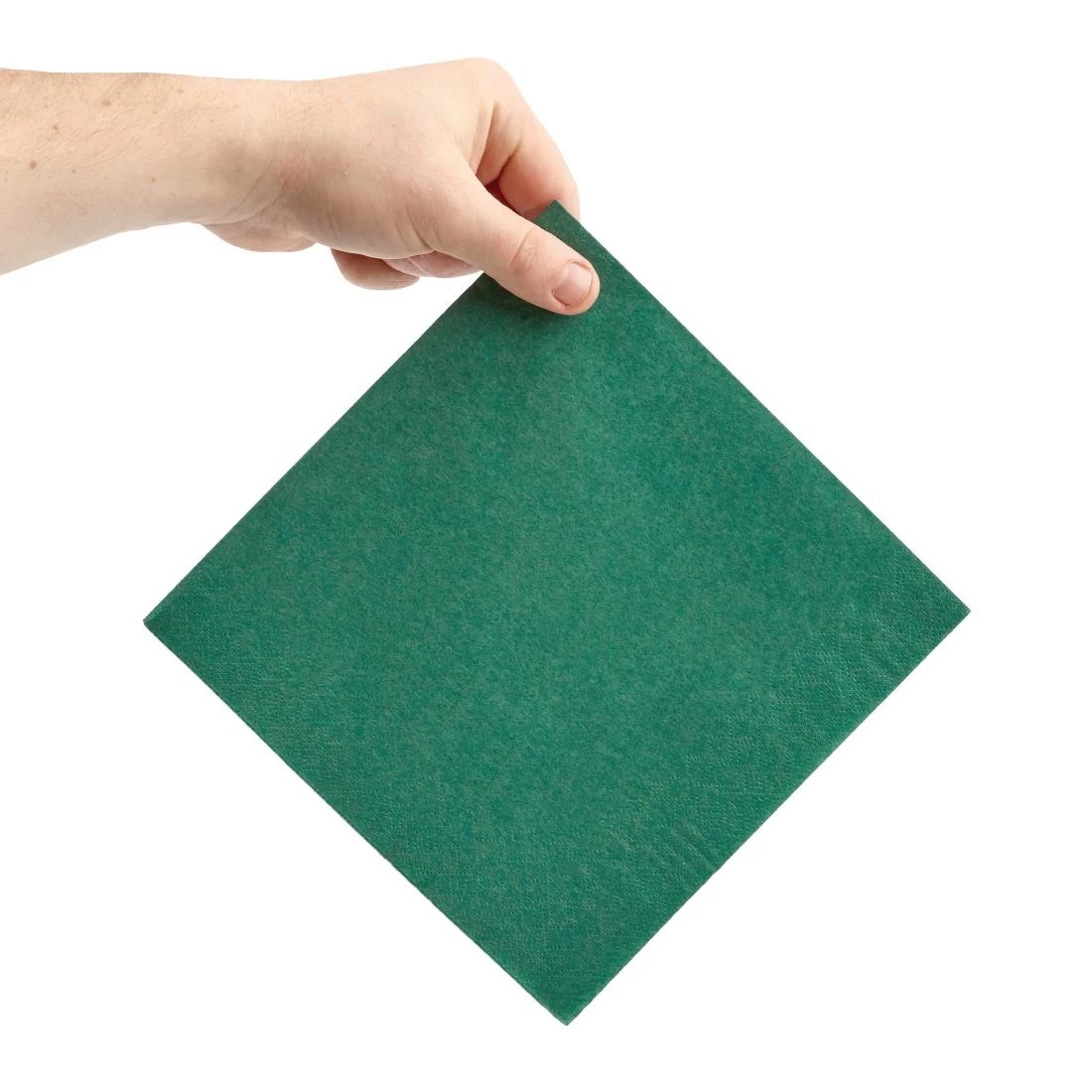 Fiesta Recyclable Dinner Napkin Dark Green 40x40cm 2ply 1/4 Fold (Pack Of 2000) - Image 3