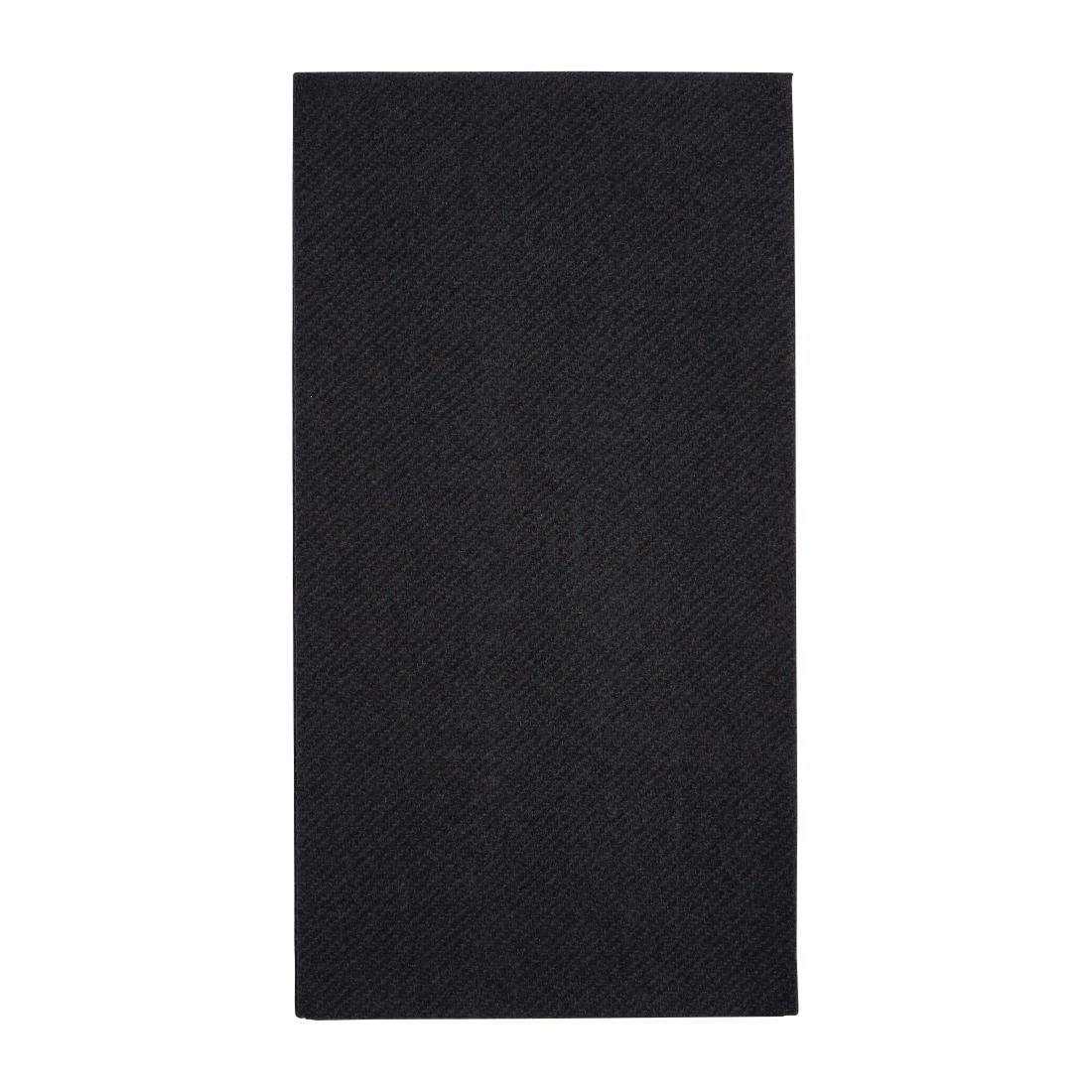 Fiesta Recyclable Premium Tablin Dinner Napkin Black 40x40cm Airlaid 1/8 Fold (Pack Of 500)