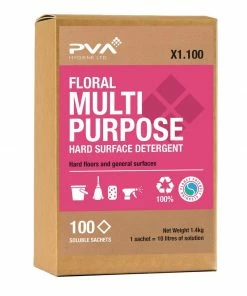 PVA Hygiene Floral Multi-Purpose Hard Surface Detergent Soluble Sachets (100 Sachets)