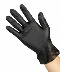 Hygiplas Vinyl Black Powder Free Gloves