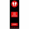 Coba Footprints Social Distancing Floor Mat Red