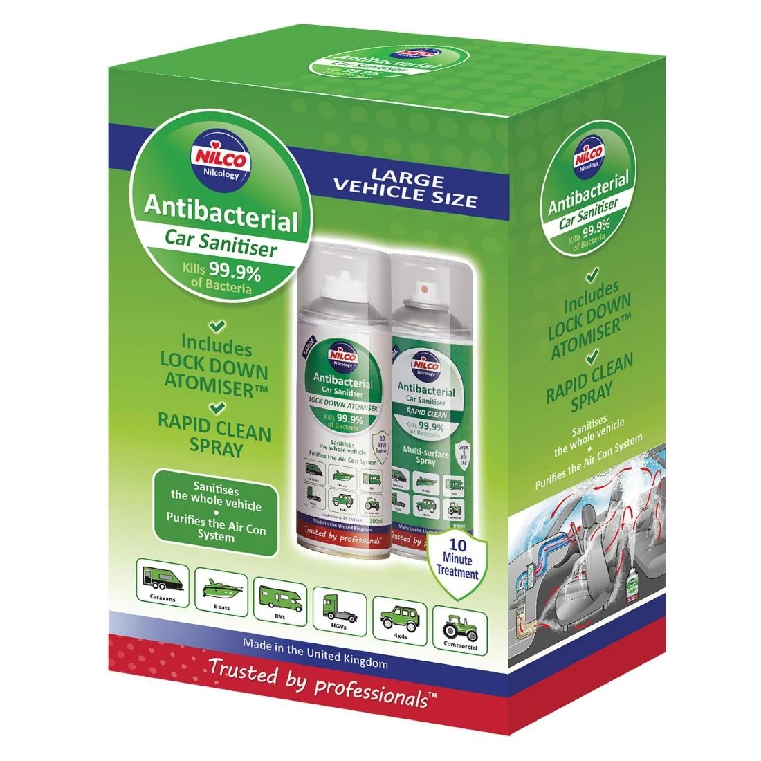 Nilco Antibacterial Large Vehicle Atomiser And Sanitiser Kit