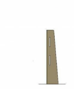 Bolero Canteen-Style Sneeze Guard Corner Post Light Oak 860 X 200mm