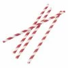Fiesta Compostable Individually Wrapped Paper Straws Red Stripes (Pack Of 250)
