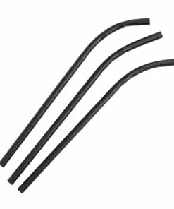 Fiesta Compostable Individually Wrapped Bendy Paper Straws Black (Pack Of 250)