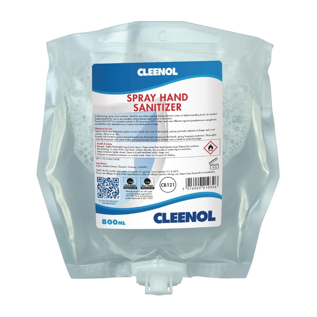 Cleenol Hand Sanitiser Spray 800ml (Pack Of 3)