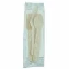 EGreen Individually Biofilm Wrapped 4-in-1 Wooden Cutlery Set (Pack Of 250)