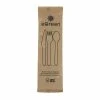 EGreen Individually Kraft Wrapped 4-in-1 Wooden Cutlery Set (Pack Of 250)
