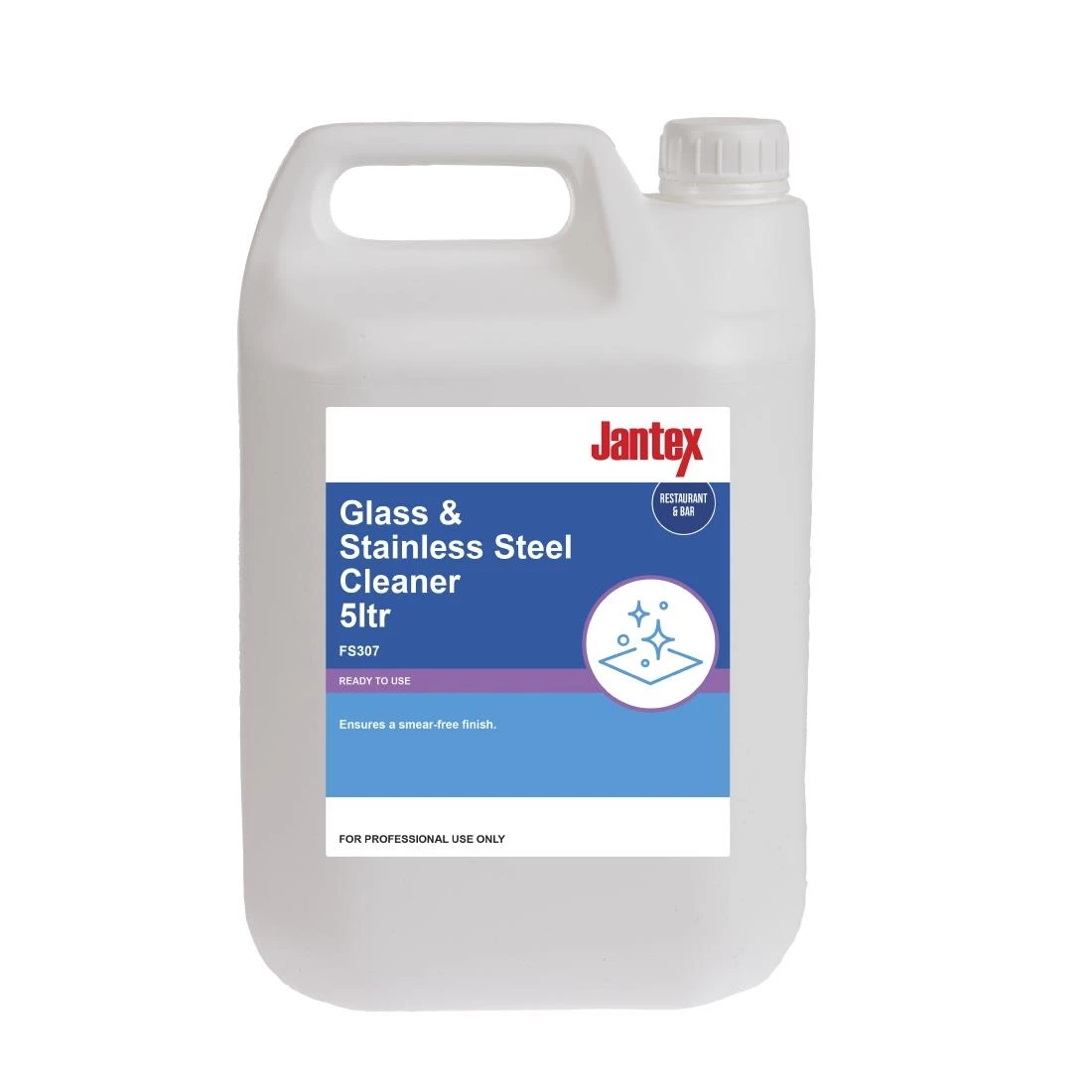 Jantex Glass And Stainless Steel Cleaner Ready To Use 5Ltr