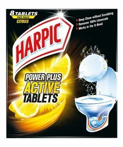 Harpic Power Plus Citrus Toilet Cleaning Tablets Citrus (8 Pack)