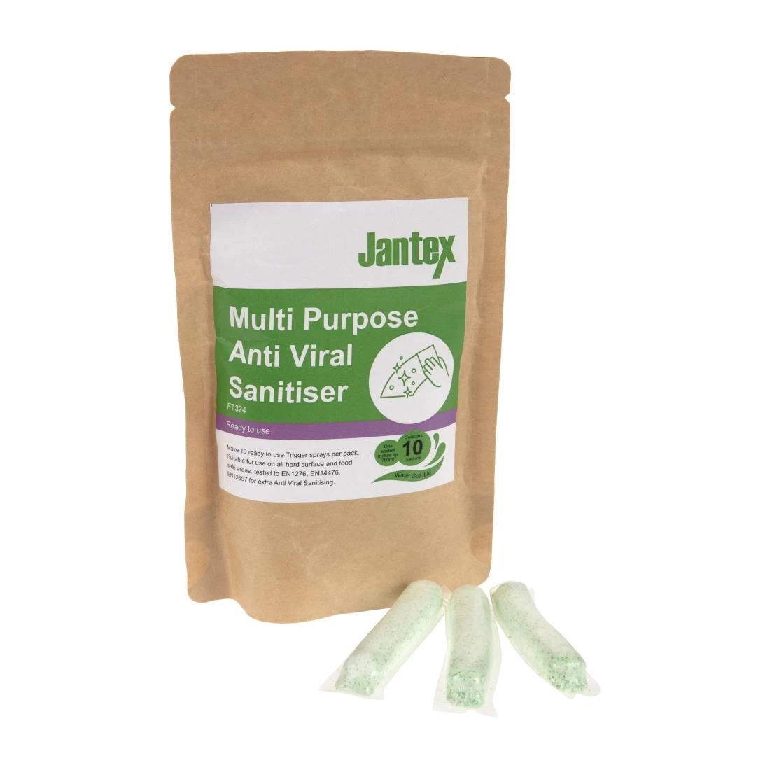 Jantex Green Anti-Viral Cleaner Sachets (Pack Of 10) - Image 2