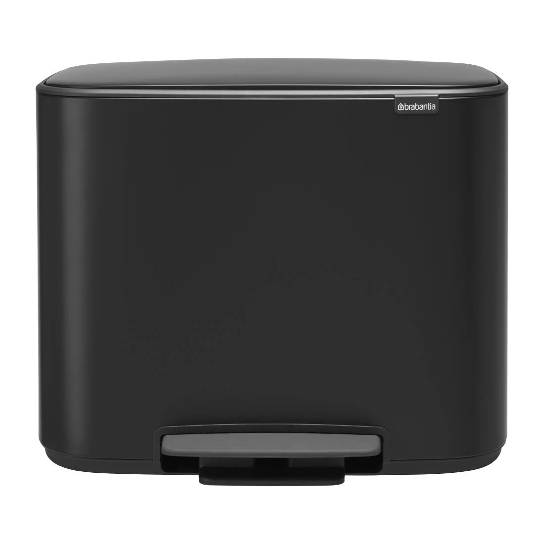 Brabantia Bo Recycling Pedal Bin Matt Black 11Ltr + 23Ltr