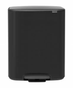 Brabantia Bo Recycling Pedal Bin Matt Black 2 X 30Ltr