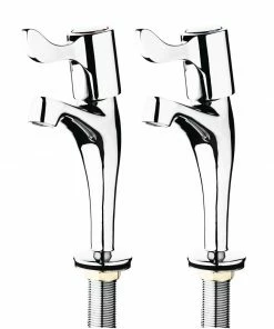 Vogue Basin Pillar Lever Taps (Pack Of 2)