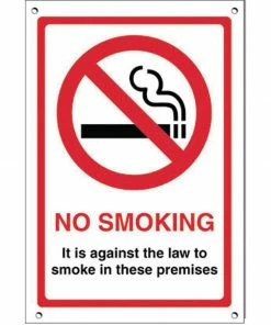 Vogue No Smoking Premises Sign