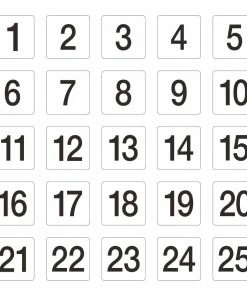 Olympia Plastic Table Number Inserts 1-50