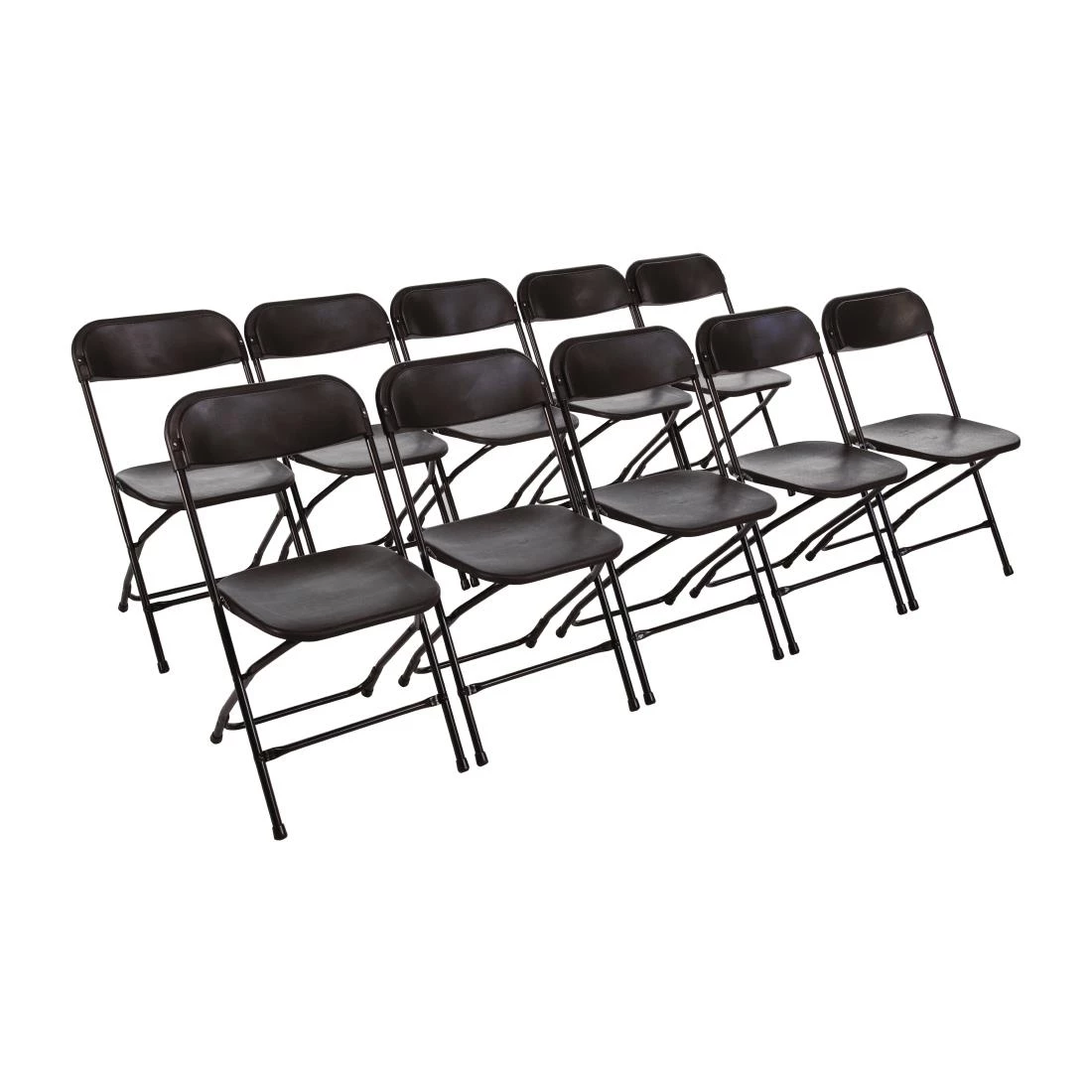 Bolero PP Folding Chairs Black (Pack Of 10)