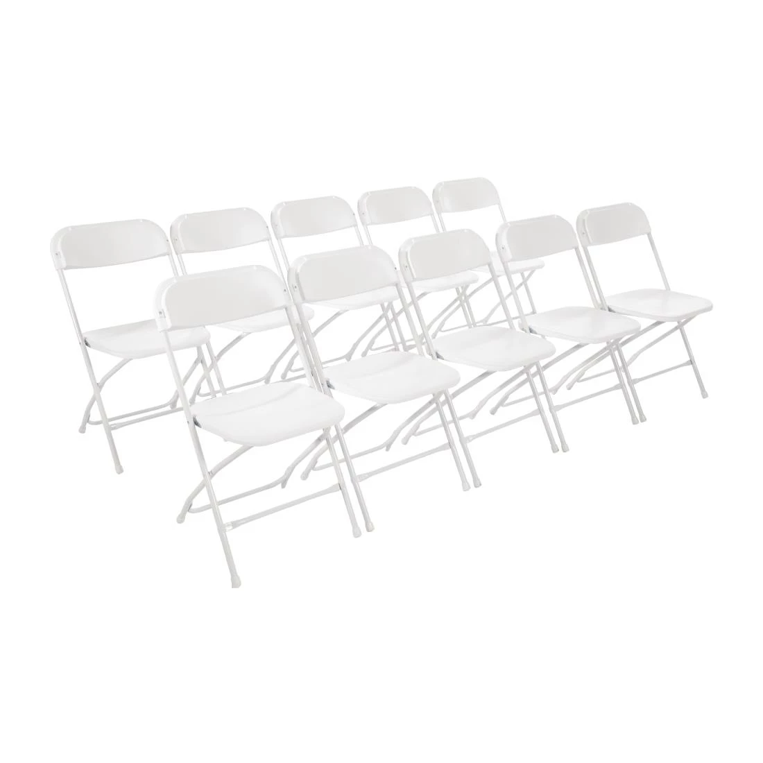 Bolero PP Folding Chairs White (Pack Of 10)