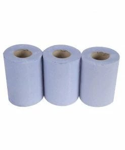 Jantex Blue Mini Centrefeed Rolls 1ply (Pack Of 12)