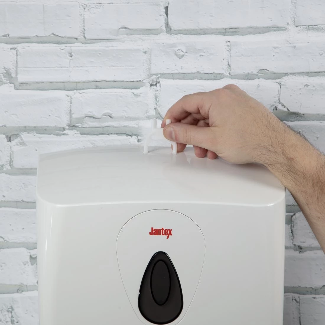 Jantex Multi-Fold Hand Towel Dispenser White - Image 7