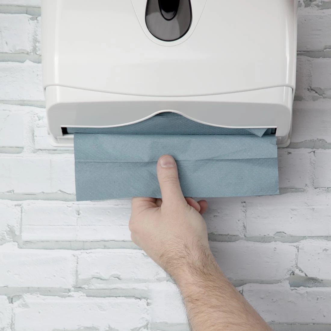 Jantex Multi-Fold Hand Towel Dispenser White - Image 2