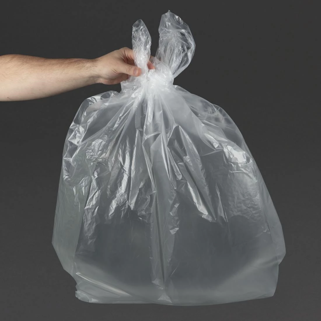 Jantex Medium Duty Recycled Bin Bag 12kg 90 Ltr Clear (Pack Of 200) - Image 2