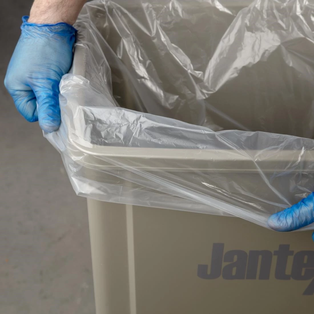 Jantex Medium Duty Recycled Bin Bag 12kg 90 Ltr Clear (Pack Of 200) - Image 5