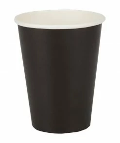 Fiesta Recyclable Coffee Cups Single Wall Black 340ml / 12oz