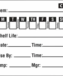 Vogue Freezable Day Of The Week Labels (Pack Of 500)