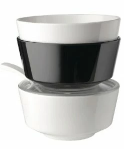 APS Float Black Round Bowl 8in