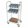 Craven Steel Two Tier Cutlery And Tray Dispense Trolley