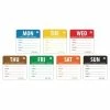 Vogue Dissolvable Labels Week Set (Pack Of 1750)
