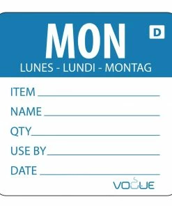 Vogue Dissolvable Day Of The Week Labels Monday (Pack Of 250)
