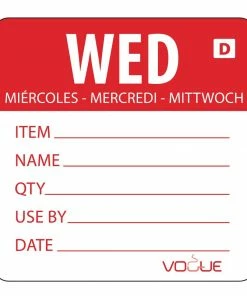 Vogue Dissolvable Day Of The Week Labels Wednesday (Pack Of 250)