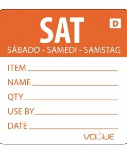 Vogue Dissolvable Day Of The Week Labels Saturday (Pack Of 250)