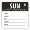 Vogue Dissolvable Day Of The Week Labels Sunday (Pack Of 250)