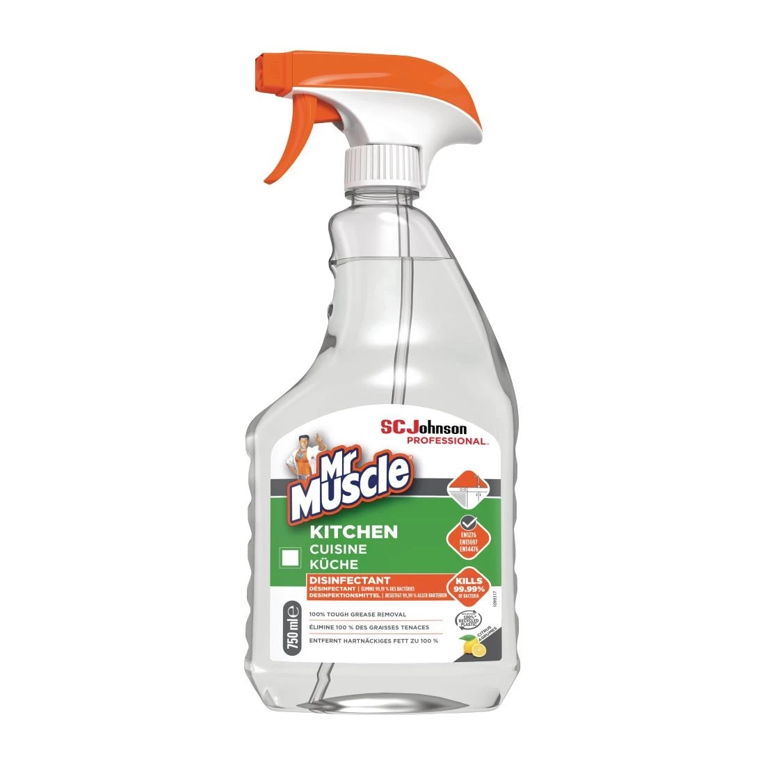 Mr Muscle Ready To Use Kitchen Disinfectant Lemon 750ml