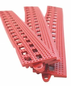 COBA Red Male Edge Flexi-Deck Tiles (Pack Of 3)