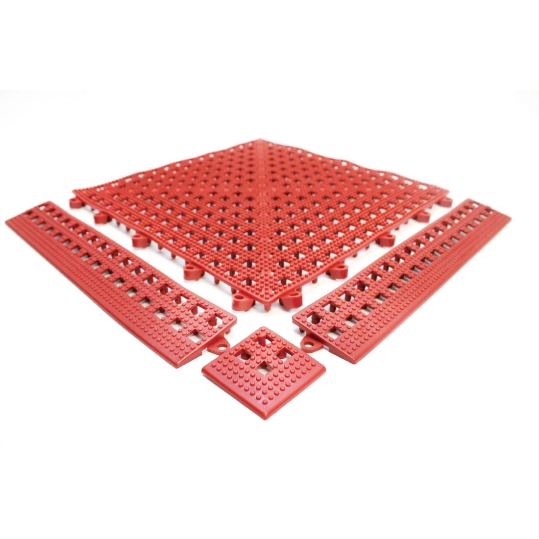 COBA Red Corner Flexi-Deck Tiles (Pack Of 4) - Image 2