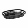Olympia Oval Polypropylene Food Basket Black (Pack Of 6)