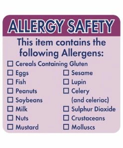 Vogue Allergen Food Labels (Pack Of 500)