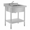 Vogue Stainless Steel Midi Pot Wash Sink With Undershelf